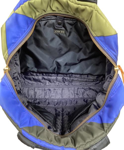 PORTER（ポーター）PORTER (ポーター) MARNI (マルニ) カラーブロックヘルメットバッグ グリーン×ネイビー サイズ:下記参照の古着・服飾アイテム