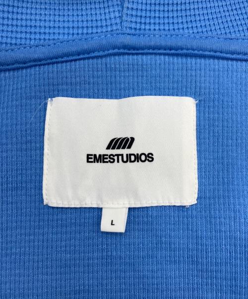 EMESTUDIOS（-）EMESTUDIOS (-) サーマルジップフーディ ブルー サイズ:Lの古着・服飾アイテム