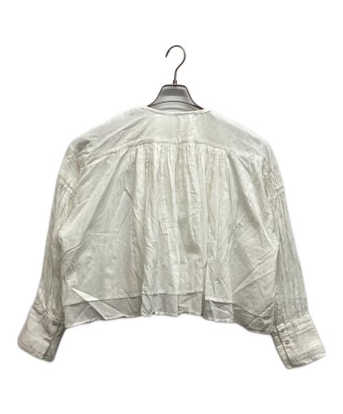URBAN RESEARCH（アーバンリサーチ）URBAN RESEARCH (アーバンリサーチ) コットンボイルギャザーショートブラウス ホワイト サイズ:Freeの古着・服飾アイテム