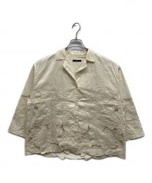 JOURNAL STANDARD（ジャーナルスタンダード）の古着「フラワーエンブロイダリースカラップシャツ」｜アイボリー
