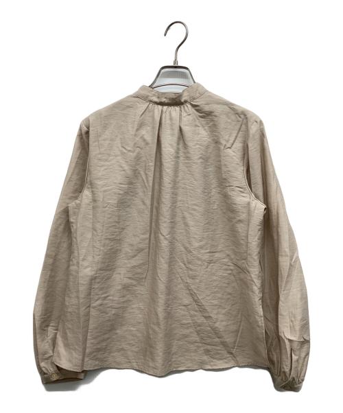 Noble（ノーブル）Noble (ノーブル) Noble ブライトシアーヨークボウタイブラウス ベージュ サイズ:Freeの古着・服飾アイテム