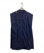 Ameriアメリ）の古着「MEDI BUTTON TUNIC SHIRT」｜ネイビー