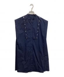 Ameri（アメリ）の古着「MEDI BUTTON TUNIC SHIRT」｜ネイビー