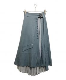 Ameri（アメリ）の古着「AMERI 2WAY PLEATS PANTS」｜スカイブルー