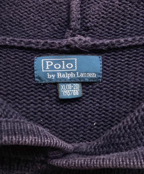 POLO RALPH LAUREN（ポロ・ラルフローレン）POLO RALPH LAUREN (ポロ・ラルフローレン) 星条旗ニットパーカー ネイビー サイズ:XLの古着・服飾アイテム