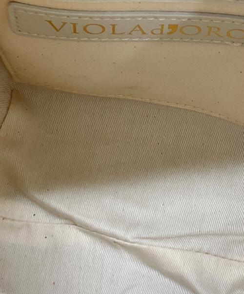 VIOLAd'ORO（ヴィオラドーロ）VIOLAd'ORO (ヴィオラドーロ) ラタンスクエアバッグ ブラウンの古着・服飾アイテム