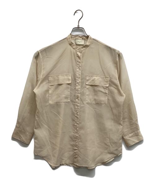 UNITED ARROWS（ユナイテッドアローズ）UNITED ARROWS (ユナイテッドアローズ) オーガンジーバンドカラーシャツ ベージュ サイズ:Freeの古着・服飾アイテム