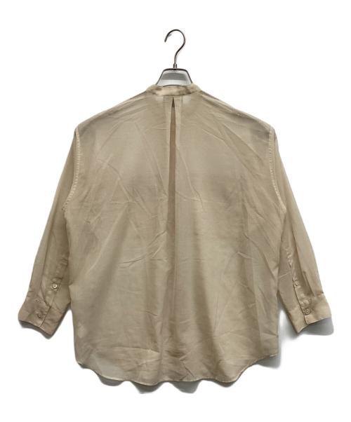 UNITED ARROWS（ユナイテッドアローズ）UNITED ARROWS (ユナイテッドアローズ) オーガンジーバンドカラーシャツ ベージュ サイズ:Freeの古着・服飾アイテム