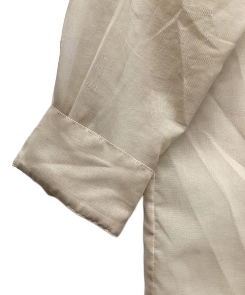 UNITED ARROWS（ユナイテッドアローズ）UNITED ARROWS (ユナイテッドアローズ) オーガンジーバンドカラーシャツ ベージュ サイズ:Freeの古着・服飾アイテム