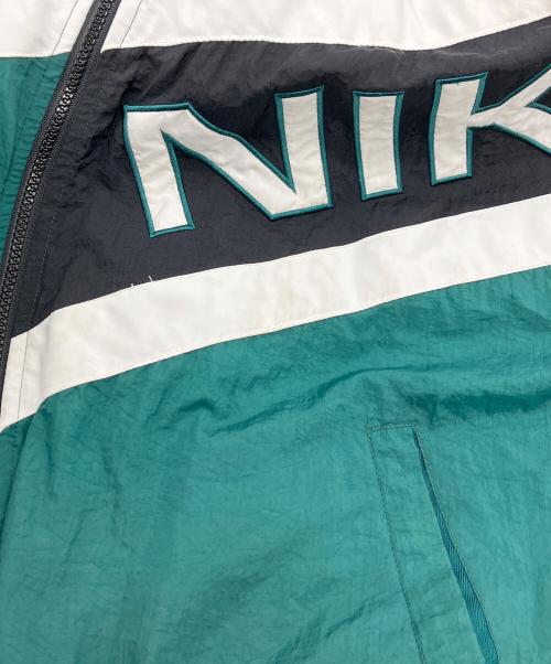 NIKE（ナイキ）NIKE (ナイキ) 90's オールドビッグロゴナイロンジャケット グリーン サイズ:Mの古着・服飾アイテム