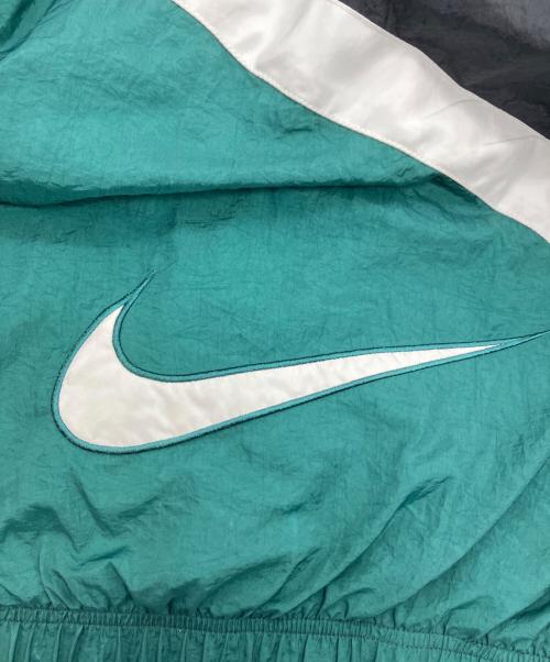 NIKE（ナイキ）NIKE (ナイキ) 90's オールドビッグロゴナイロンジャケット グリーン サイズ:Mの古着・服飾アイテム