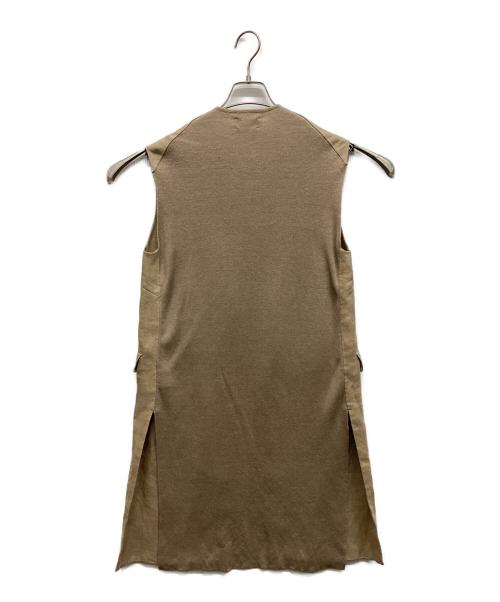 DES PRES（デ プレ）DES PRES (デ プレ) リネンファブリックコンビ ロングジレ ベージュ サイズ:Freeの古着・服飾アイテム
