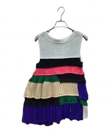 sacai（サカイ）の古着「マルチドッキングノースリーブニット」｜マルチカラー