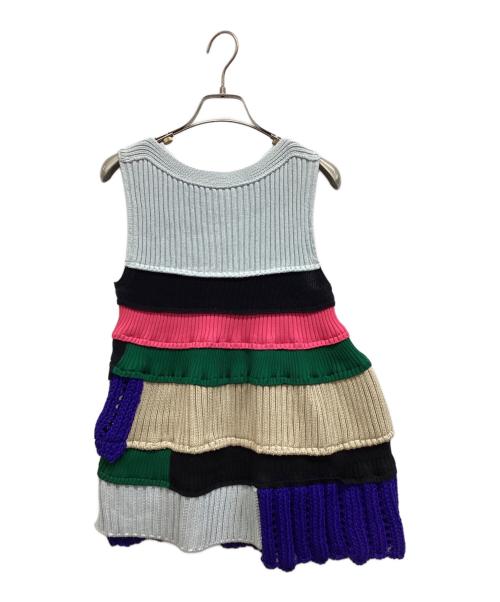 sacai（サカイ）sacai (サカイ) マルチドッキングノースリーブニット マルチカラー サイズ:2の古着・服飾アイテム