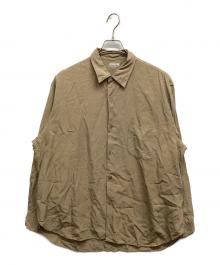 STEVEN ALAN（スティーブンアラン）の古着「A DRESS REGULAR COLLAR SHIRT　レギュラーカラーシャツ」｜ベージュ