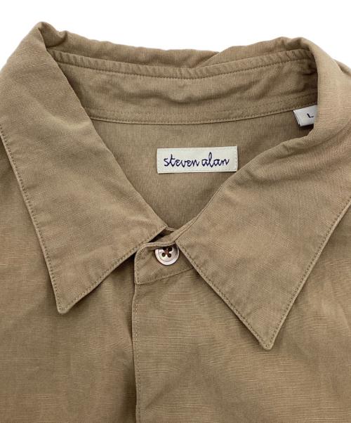 STEVEN ALAN（スティーブンアラン）STEVEN ALAN (スティーブンアラン) A DRESS REGULAR COLLAR SHIRT　レギュラーカラーシャツ ベージュ サイズ:Lの古着・服飾アイテム
