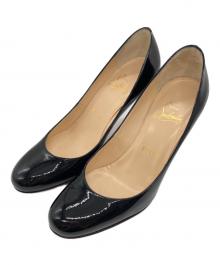 Christian Louboutin（クリスチャン・ルブタン）の古着「MISS GENA 85　ハイヒールエナメルパンプス　3080288」｜ブラック
