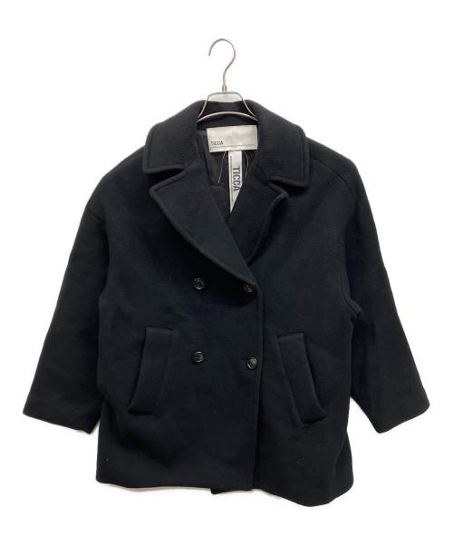 ticca（ティッカ）ticca (ティッカ) ウールダブルピーコート ブラック サイズ:Freeの古着・服飾アイテム