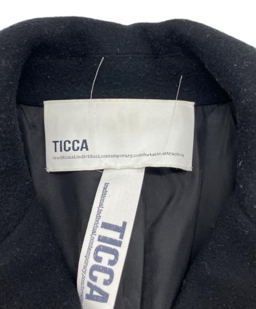 ticca（ティッカ）ticca (ティッカ) ウールダブルピーコート ブラック サイズ:Freeの古着・服飾アイテム
