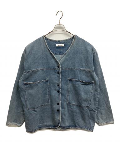 【新品タグ付】ARULLE v-collar denim jacket 中古・古着通販】ARULLE (アリュール) v-collar denim jacket