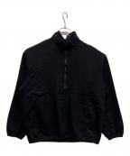 MARKAマーカ）の古着「HALF ZIP TRUCK JACKET WOOL SOFT FLANNEL」｜ブラック