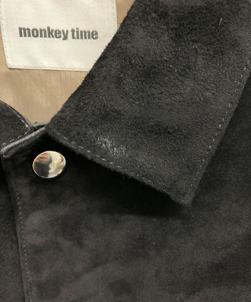 MONKEY TIME（モンキータイム）MONKEY TIME (モンキータイム) ゴートスエードジャケット ブラック サイズ:Sの古着・服飾アイテム