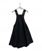 BLACK COMME des GARCONSブラックコムデギャルソン）の古着「ポリジャンパースカート」｜ブラック