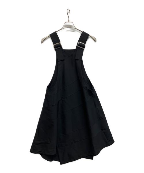 BLACK COMME des GARCONS（ブラックコムデギャルソン）BLACK COMME des GARCONS (ブラックコムデギャルソン) ポリジャンパースカート ブラック サイズ:xsの古着・服飾アイテム