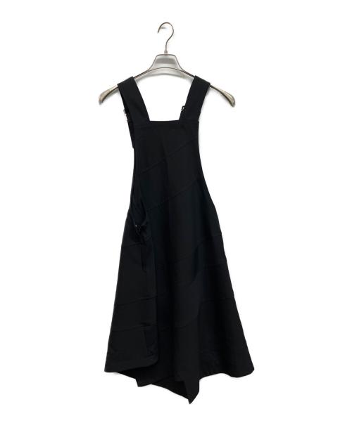 BLACK COMME des GARCONS（ブラックコムデギャルソン）BLACK COMME des GARCONS (ブラックコムデギャルソン) ポリジャンパースカート ブラック サイズ:xsの古着・服飾アイテム
