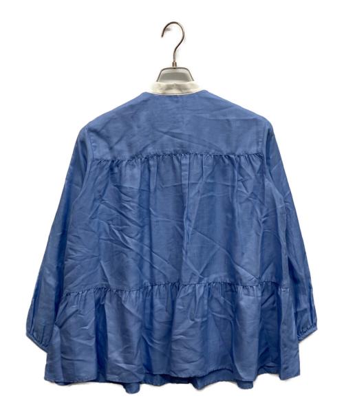 DRESSTERIOR（ドレステリア）DRESSTERIOR (ドレステリア) ティアードブラウス ブルー サイズ:36の古着・服飾アイテム