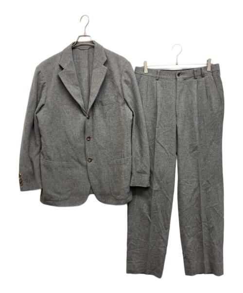 PAPAS（パパス）PAPAS (パパス) カシミア混セットアップスーツ グレー サイズ:Lの古着・服飾アイテム