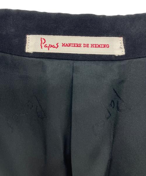 PAPAS（パパス）PAPAS (パパス) シルクセットアップスーツ ブラック サイズ:Mの古着・服飾アイテム