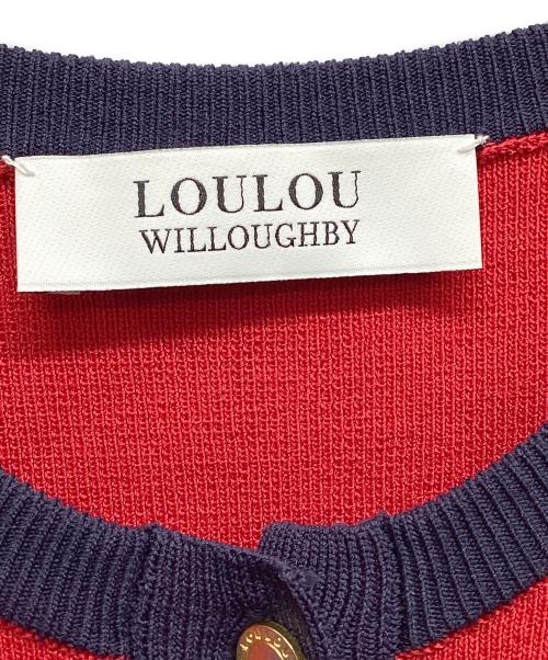 Loulou Willoughby（ルルウィルビー）Loulou Willoughby (ルルウィルビー) 金ボタンカーディガン レッド サイズ:2の古着・服飾アイテム