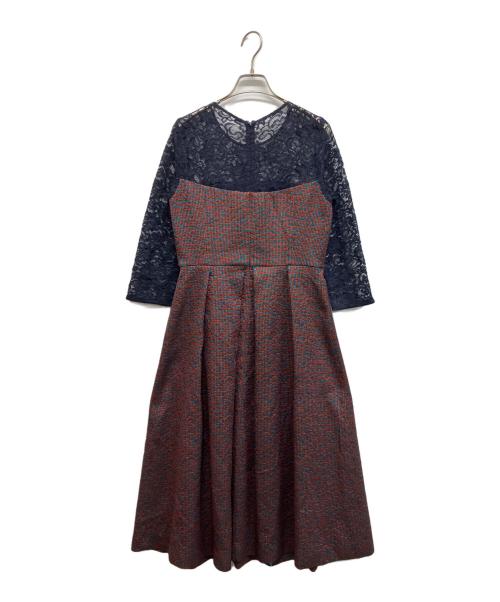 GRACE CONTINENTAL（（グレースコンチネンタル）GRACE CONTINENTAL (（グレースコンチネンタル) ジャガードワンピース ネイビー サイズ:38の古着・服飾アイテム