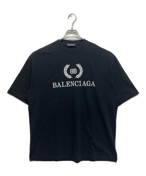 BALENCIAGA（バレンシアガ）BALENCIAGA (バレンシアガ) BBロゴプリントtシャツ ブラック サイズ:Mの古着・服飾アイテム