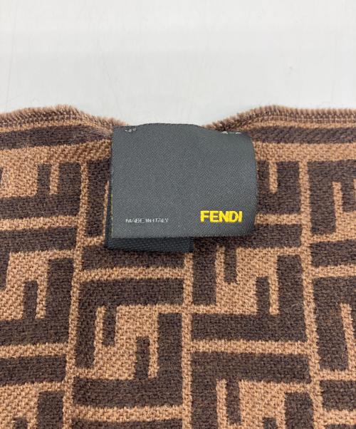 FENDI（フェンディ）FENDI (フェンディ) ズッカ柄ウールストール ブラウン サイズ:下記参照の古着・服飾アイテム