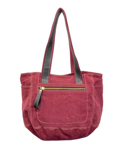 Vivienne Westwood accessories（ヴィヴィアン ウエストウッド アクセサリー）Vivienne Westwood accessories (ヴィヴィアン ウエストウッド アクセサリー) オーブプレートキャンバストートバッグ レッドの古着・服飾アイテム