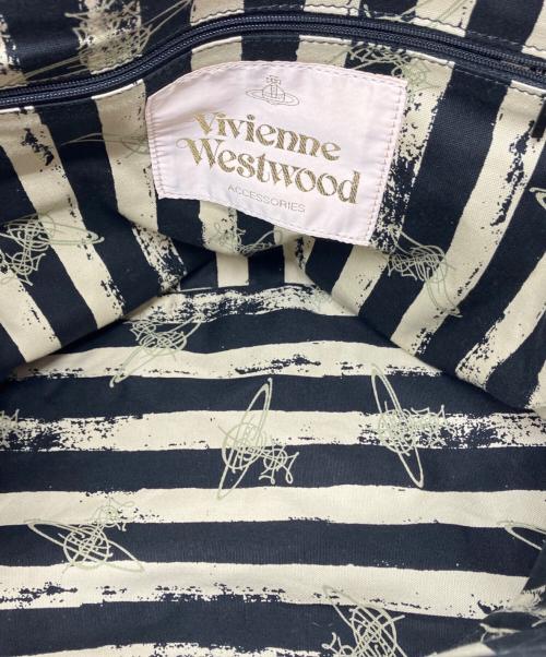 Vivienne Westwood accessories（ヴィヴィアン ウエストウッド アクセサリー）Vivienne Westwood accessories (ヴィヴィアン ウエストウッド アクセサリー) オーブプレートキャンバストートバッグ レッドの古着・服飾アイテム