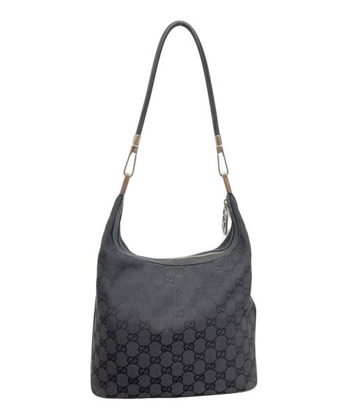 GUCCI（グッチ）GUCCI (グッチ) GGキャンバスワンショルダーバッグ ブラックの古着・服飾アイテム