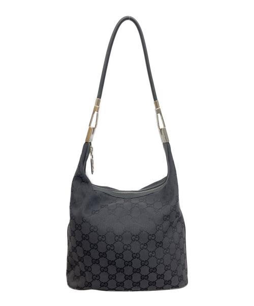 GUCCI（グッチ）GUCCI (グッチ) GGキャンバスワンショルダーバッグ ブラックの古着・服飾アイテム