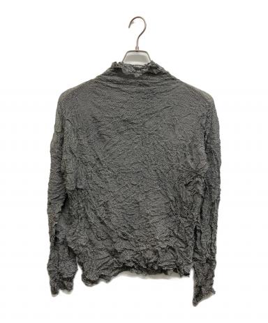 イッセイミヤケ ペルマネンテ シワ加工 バイカラー ハイネック ベスト 前開き 中古・古着通販】ISSEY MIYAKE PERMANENTE (イッセイミヤケ