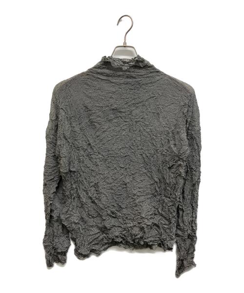ISSEY MIYAKE PERMANENTE（イッセイミヤケ ペルマネンテ）ISSEY MIYAKE PERMANENTE (イッセイミヤケ ペルマネンテ) シワ加工ハイネックカットソー ブラック サイズ:2の古着・服飾アイテム