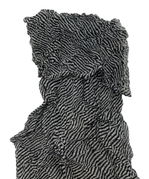 ISSEY MIYAKE PERMANENTE（イッセイミヤケ ペルマネンテ）ISSEY MIYAKE PERMANENTE (イッセイミヤケ ペルマネンテ) シワ加工ハイネックカットソー ブラック サイズ:2の古着・服飾アイテム