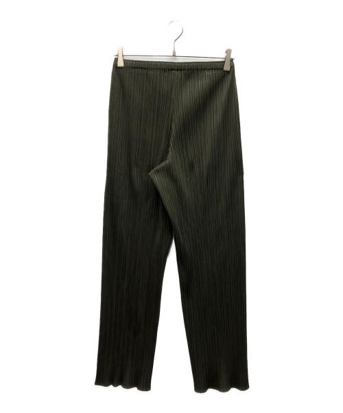 PLEATS PLEASE（プリーツプリーズ）PLEATS PLEASE (プリーツプリーズ) プリーツワイドパンツ カーキ サイズ:3の古着・服飾アイテム