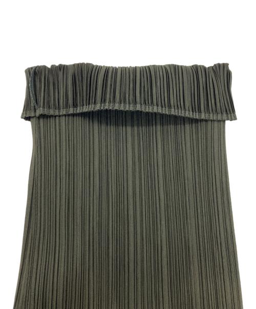 PLEATS PLEASE（プリーツプリーズ）PLEATS PLEASE (プリーツプリーズ) プリーツワイドパンツ カーキ サイズ:3の古着・服飾アイテム