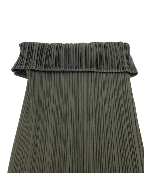 PLEATS PLEASE（プリーツプリーズ）PLEATS PLEASE (プリーツプリーズ) プリーツワイドパンツ カーキ サイズ:3の古着・服飾アイテム