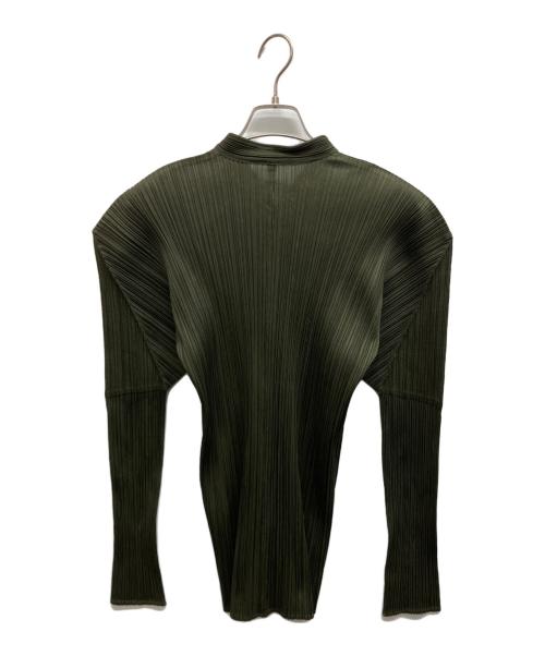 PLEATS PLEASE（プリーツプリーズ）PLEATS PLEASE (プリーツプリーズ) プリーツシャツ カーキ サイズ:4の古着・服飾アイテム
