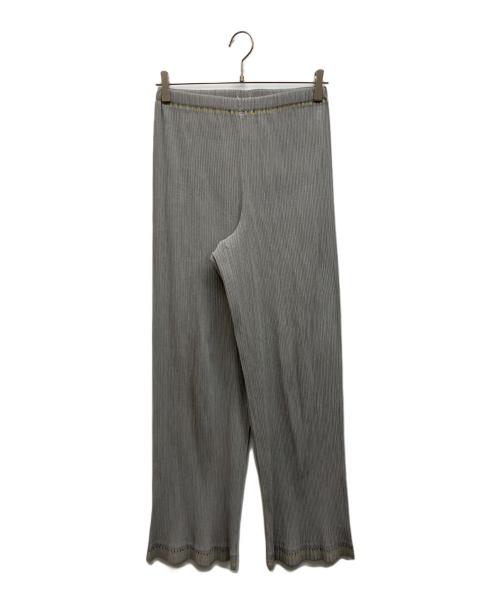 ISSEY MIYAKE（イッセイミヤケ）ISSEY MIYAKE (イッセイミヤケ) プリーツパンツ グリーン サイズ:Mの古着・服飾アイテム
