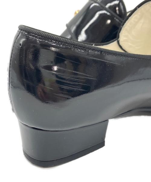 LANVIN en Bleu（ランバンオンブルー）LANVIN en Bleu (ランバンオンブルー) ビジューモチーフストレートチップシューズ ブラック サイズ:23cmの古着・服飾アイテム