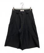 GOAT ESSENCEゴートエッセンス）の古着「TUCK WIDE SHORTS」｜ブラック